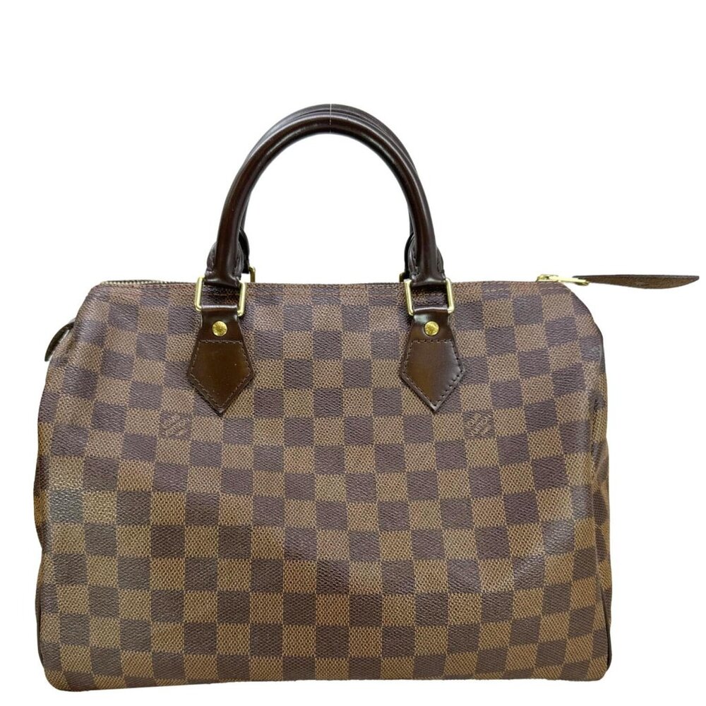 Louis Vuitton Speedy 30 Damier Ebene Satchel Bag Brown - Picture 1 of 10